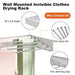 Wall-mounted Foldaway Drying Rack — 80cm (5 rods) or 100cm (6 rods)