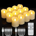 Rechargeable LED Tea Lights with Timer & Remote — Flameless Candles for Weddings & Home