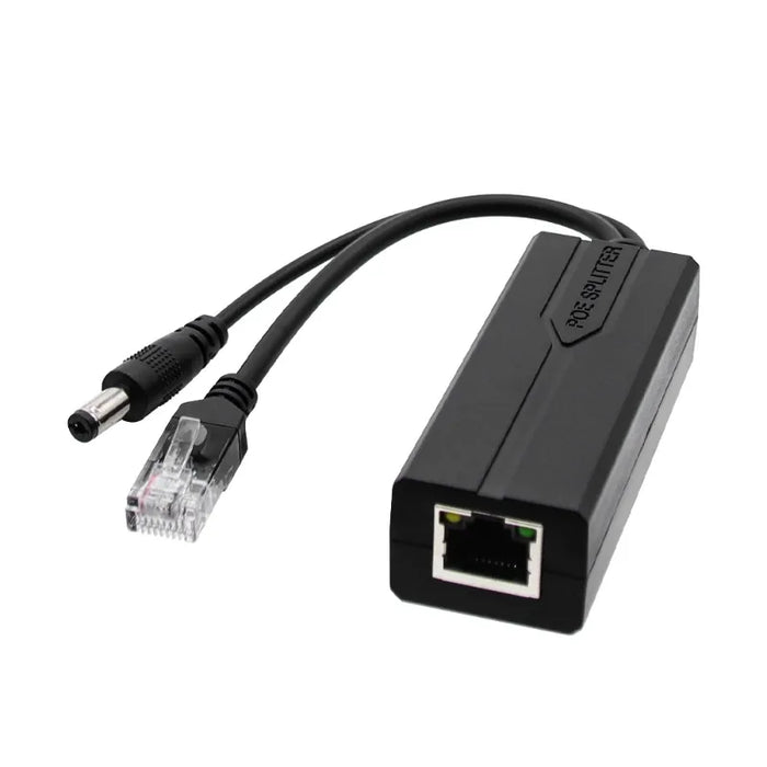 PoE Splitter 48V to 12V/5V IEEE 802.3af Power over Ethernet Adapter (Plug & Play)