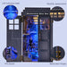DIY Wooden Book Nook Kit — Blue Telephone Booth Miniature Bookshelf
