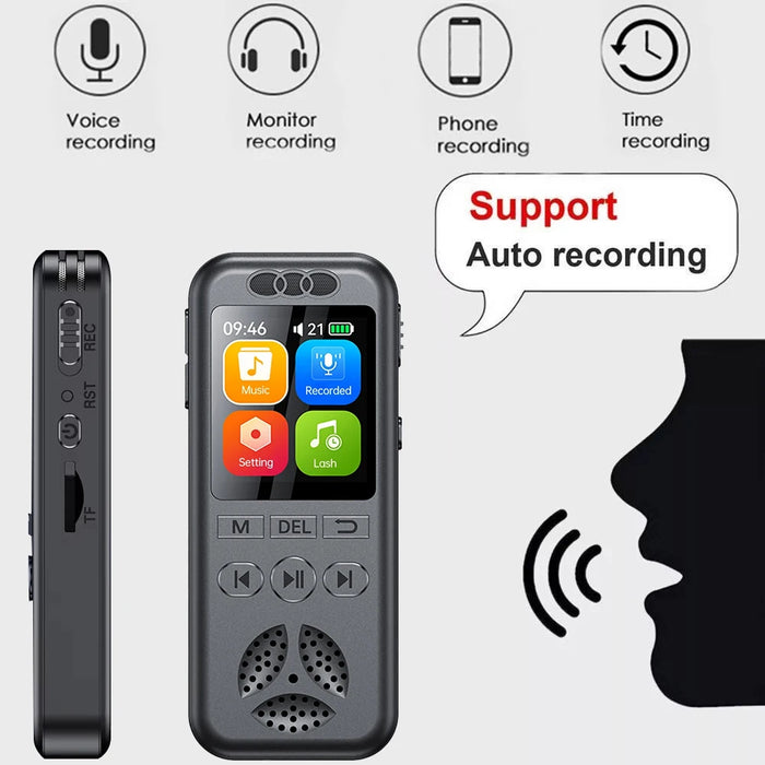 SU7 Digital Voice Recorder — 1536kbps WAV, Voice‑Activated, Up to 72 hrs