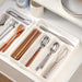 Adjustable Kitchen Drawer Organiser Tray — Moveable Dividers for Cutlery & Utensils