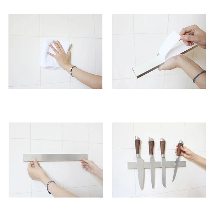 Stainless Steel Magnetic Knife Strip – 30, 40 or 50 cm