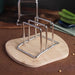 Stainless Steel Space-Saving Pot Lid & Cutting Board Rack - Heavy-Duty Countertop Organiser (1pc)