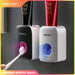 Automatic Toothpaste Dispenser & Dust‑Proof Toothbrush Holder — Wall‑Mount Squeezer Bathroom Set