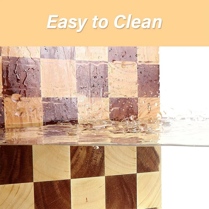 End-grain Rubber Wood Chopping & Serving Board (Flippable) — JT549