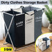 Foldable Waterproof Laundry Hamper — Large Oxford Storage, 1 or 3-Grid Options (Black/Grey)