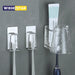 Stainless Steel Wall-Mount Toothbrush & Shaver Holder — 1 or 2 pcs