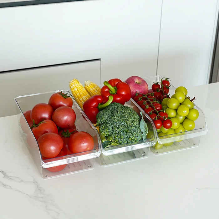 Fridge Can Dispenser & Storage Bin – Clear Fridge Organiser for Cans, Bottles & Pantry