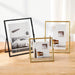 4- & 6-inch Metal Floating Photo Frame — Gold or Black with Transparent Acrylic Panels