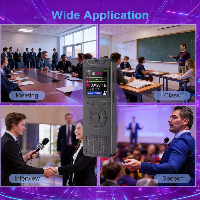 Digital Voice‑Activated Recorder T53 — WAV Recording, MP3 Playback, USB Flash Drive