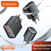 GaN USB‑C Fast Charger 33W / 40W / 67W (PD & QC) — Digital Display on 33W & 67W, EU & KR Plug