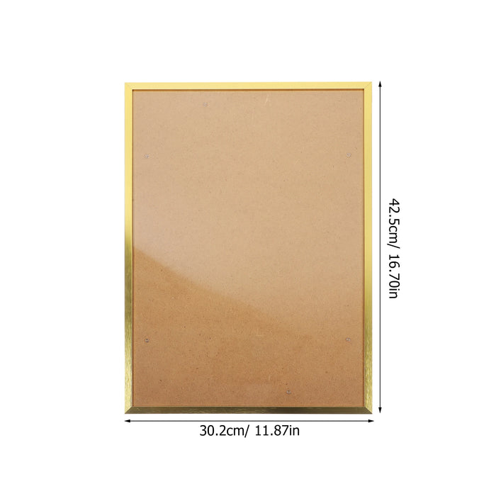 A3 Aluminium Photo Frame (30 x 42 cm) — Gold or Black, Wall or Desktop