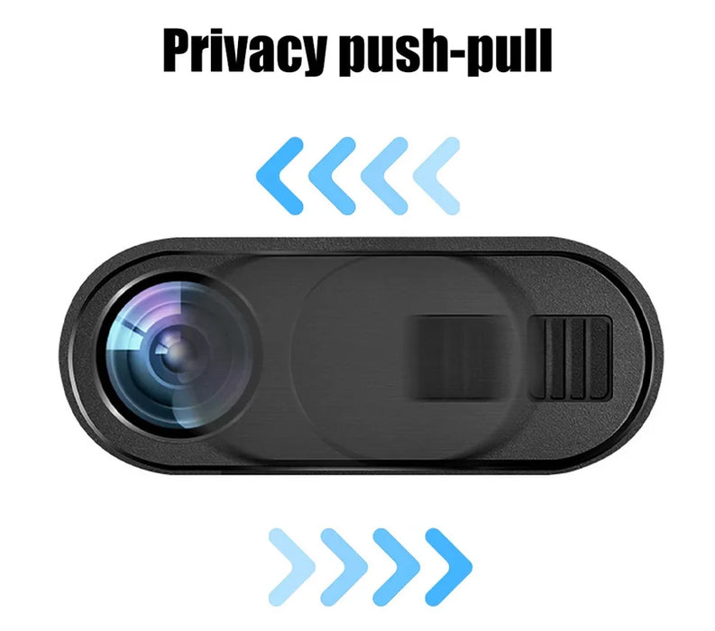 3-Pack Ultra-Thin Sliding Camera Covers for Phone, Laptop & Tablet — Black
