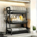 Large 2- or 3-Tier Carbon Steel Dish Rack – Auto-Draining Kitchen Organiser (Black)
