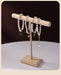 Solid Wood Jewellery Display Stand with Wooden Base – Bracelet, Necklace & Hairband Rack