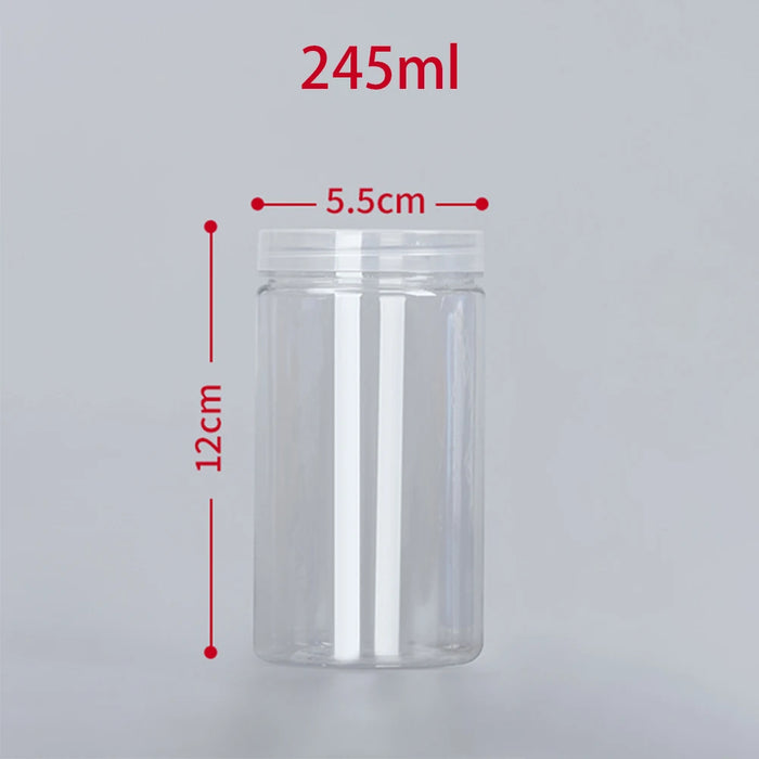30 Clear Food-Grade PET Storage Jars with Lids – Assorted Sizes