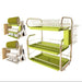 3-Tier Chrome Kitchen Drying Rack with Drip Tray