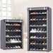 6–10 Tier Multi‑Layer Shoe Cabinet with Dust‑Proof Rolling Shutter — Space‑Saving, Easy Assembly