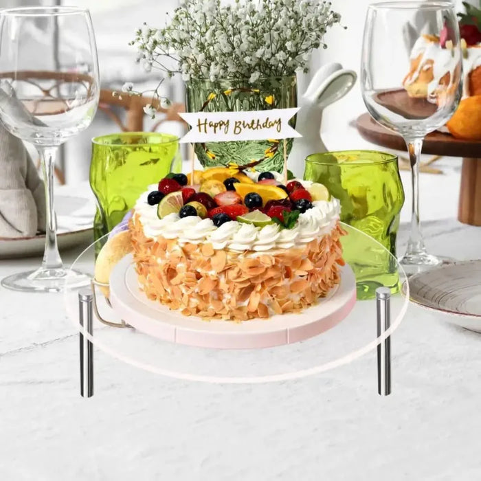 Transparent Acrylic Cake Stand — Round Cupcake & Dessert Display, Party Holder