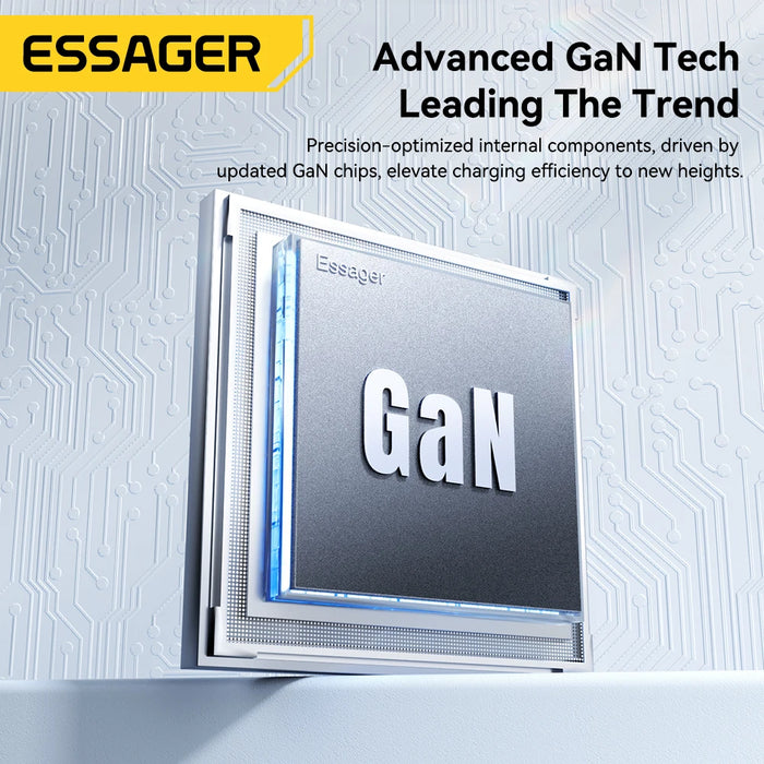 65W GaN USB-C PD & QC 3.0 Fast Charger – USB-C + USB-A, EU/UK/US Plug