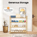 4-Tier Bamboo Shoe Rack – Free‑standing, Stackable Organiser for Hallway & Closet