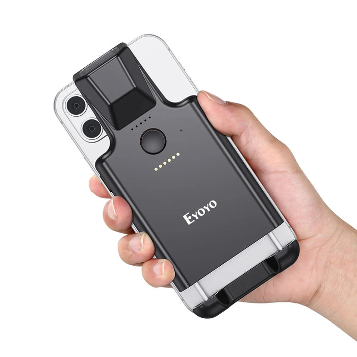 EY-017 Clip-on 2D Bluetooth Barcode Scanner – 1D/QR for Android & iOS