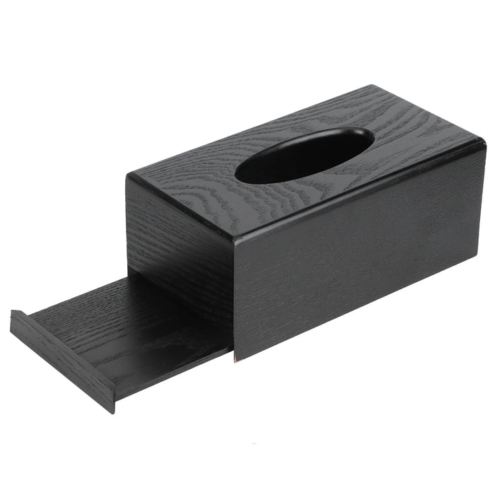 Black Wooden Tissue Box – Elegant Napkin Holder for Home & Hotel