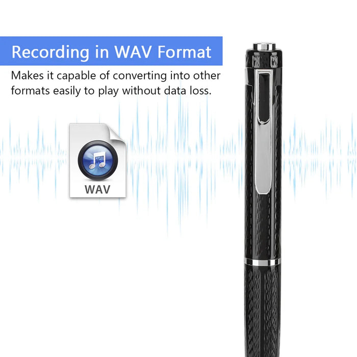 Pen-Shaped Digital Voice Recorder — 10hr, 192kbps WAV/MP3, USB U-disk