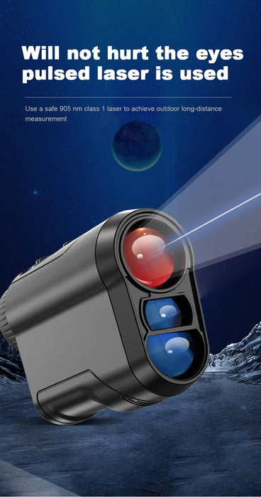 Rechargeable Golf Laser Rangefinder — 6x/6.5x Magnification, 5–600/1000 m, Type‑C