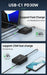 100W GaN 6‑Port Desktop Charger — 3×USB‑C (PD) + 3×USB‑A, 1.5m Cable