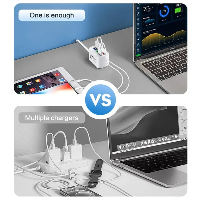 6-in-1 Fast USB Charging Station with 1m Cord (30W)