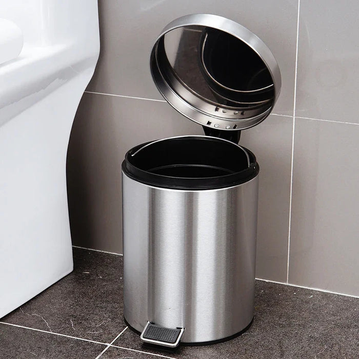 Modern 5L Stainless Steel Foot Pedal Bin — Champagne Gold