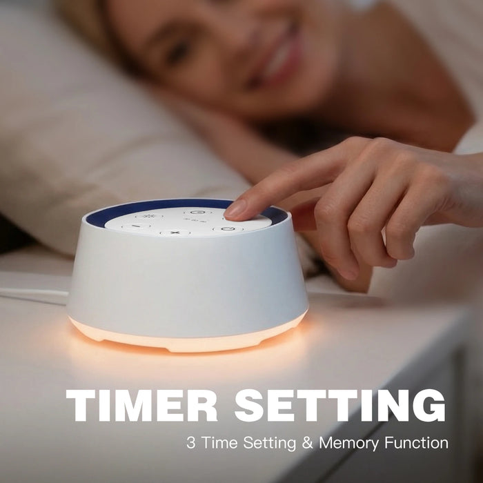 Portable White Noise Machine with Night Light — Rechargeable Sleep Aid for Babies & Adults