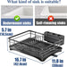 Large Rustproof Steel Dish Rack with Drainboard & Utensil Holder – Black