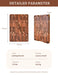 15-inch End Grain Acacia Rectangular Chopping Board with Side Handle (390×275×25mm)