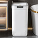 Touchless Wall-Mounted Bathroom Bin — Odour-Sealing Rectangular Plastic, 9L (White)