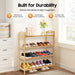 4-Tier Bamboo Shoe Rack – Free‑standing, Stackable Organiser for Hallway & Closet