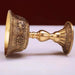 Copper Buddhist Candlestick with Bronze Finish — Dragon & Phoenix Inlay