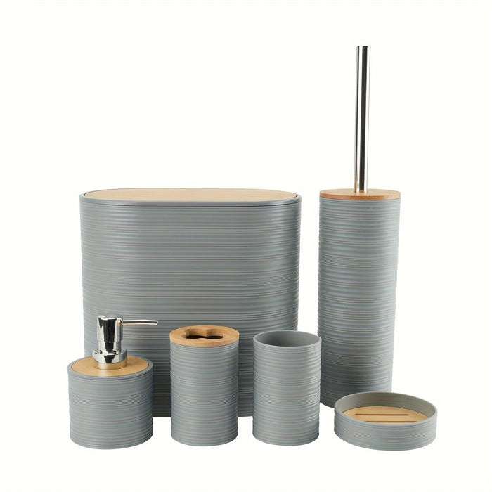 6-piece Bathroom Accessory Set — Toothbrush Holder & Vanity Essentials