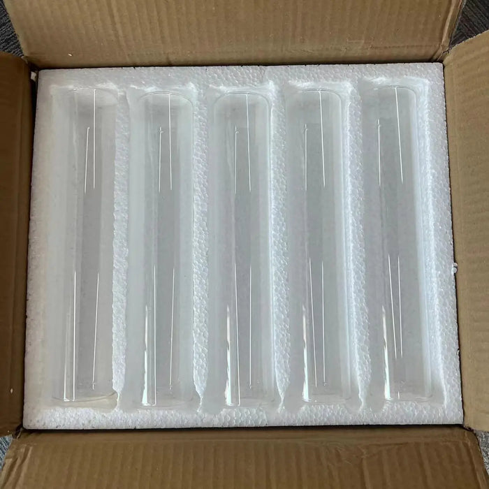 Set of 10 Glass Hurricane Candle Sleeves — 5cm x 27cm