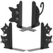 Cat-Shaped Iron Bookends — Decorative Book Stopper for Home & Office (Styles A–D)