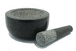 Premium Solid Granite Mortar & Pestle 16cm — Non‑Slip Stone Grinder