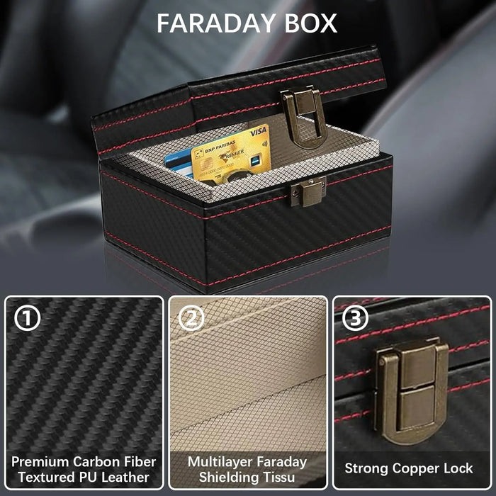 Anti-Theft Faraday Box & Bag for Key Fob — RFID Key Fob Protector for Keyless Cars