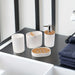 4-piece Bathroom Accessory Set — Toothbrush Holder, Mouthwash Cup, Soap Dispenser & Soap Dish