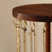 Wooden Jewellery Organiser Tower — 12 or 18 Golden Hooks, Round Base