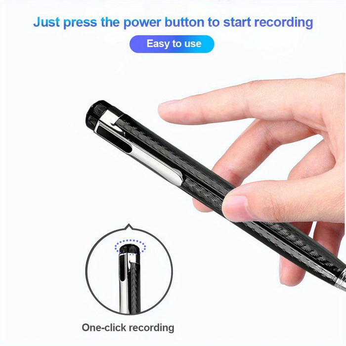 Pen-Shaped Digital Voice Recorder — 10hr, 192kbps WAV/MP3, USB U-disk
