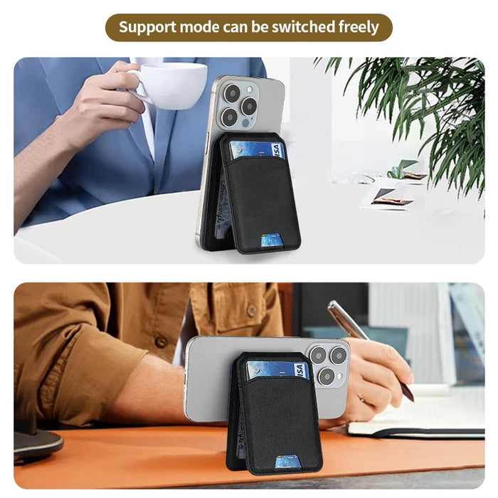 Magnetic Leather Wallet Case for iPhone 12/13/14/15/16 Pro Max – Card Holder