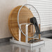 Stainless Steel Cutting Board & Pot Lid Organiser — Space-Saving Countertop Rack