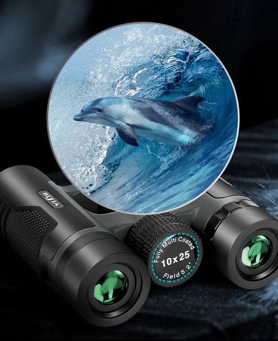 10x25 Compact Binoculars – Pocket Waterproof BAK4 Prism for Adults & Kids